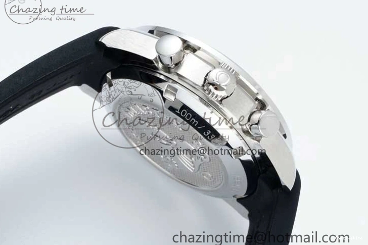 0314 ZipUp Speedmaster Racing Master SS HKF Best Edition Gray Black Dial on Black Rubber Strap A 7811